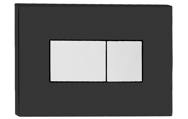 Кнопка смыва пневматическая OLI Karisma черная, soft-touch хром глянцевый с установкой и подключением