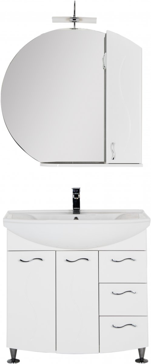 Зеркало-шкаф Aquanet Моника 85 белый в интернет-магазине Kingsan