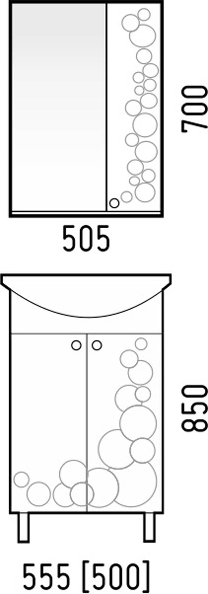 Тумба под раковину Corozo Орфей 55 SD-00000360 заказать в каталоге официального интернет магазина