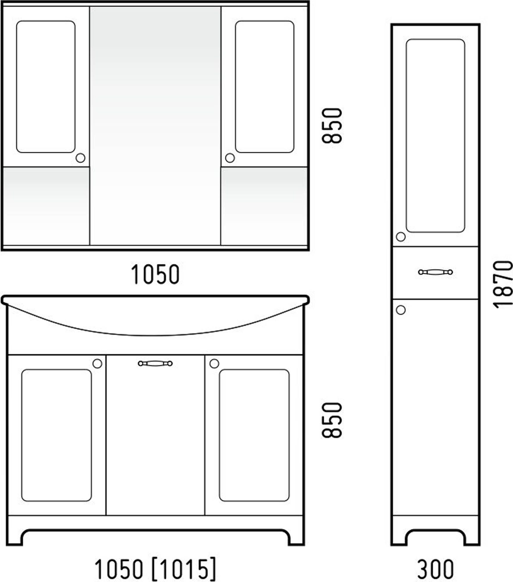 Шкаф-пенал Corozo Прованс 30 SD-00000470 в интернет-магазине Kingsan
