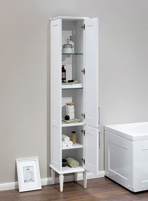 Шкаф-пенал для ванной Aquanet Бостон М 36 белый в интернет-магазине Kingsan