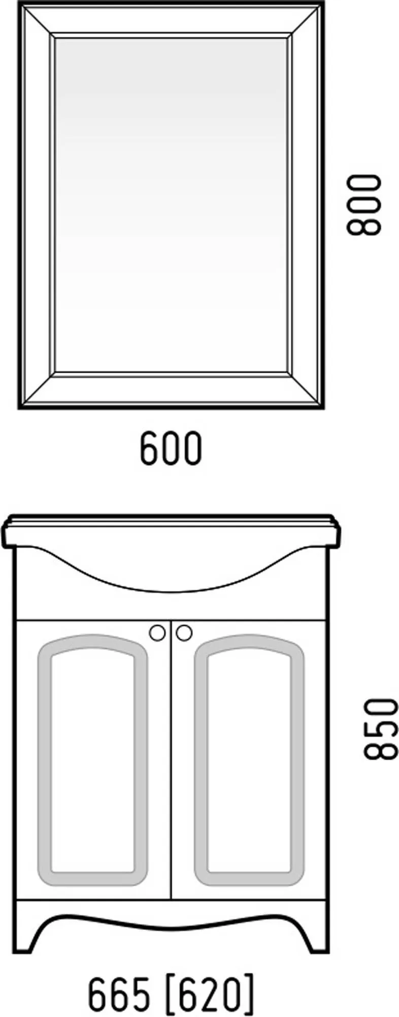 Тумба под раковину Corozo Классика 65 SD-00000350 заказать в каталоге официального интернет магазина