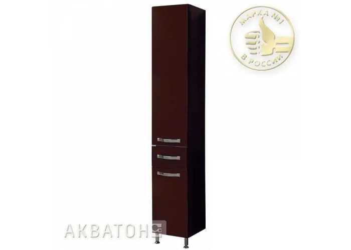 Шкаф-колонна Акватон Ария Н темно-коричневая в интернет-магазине Kingsan